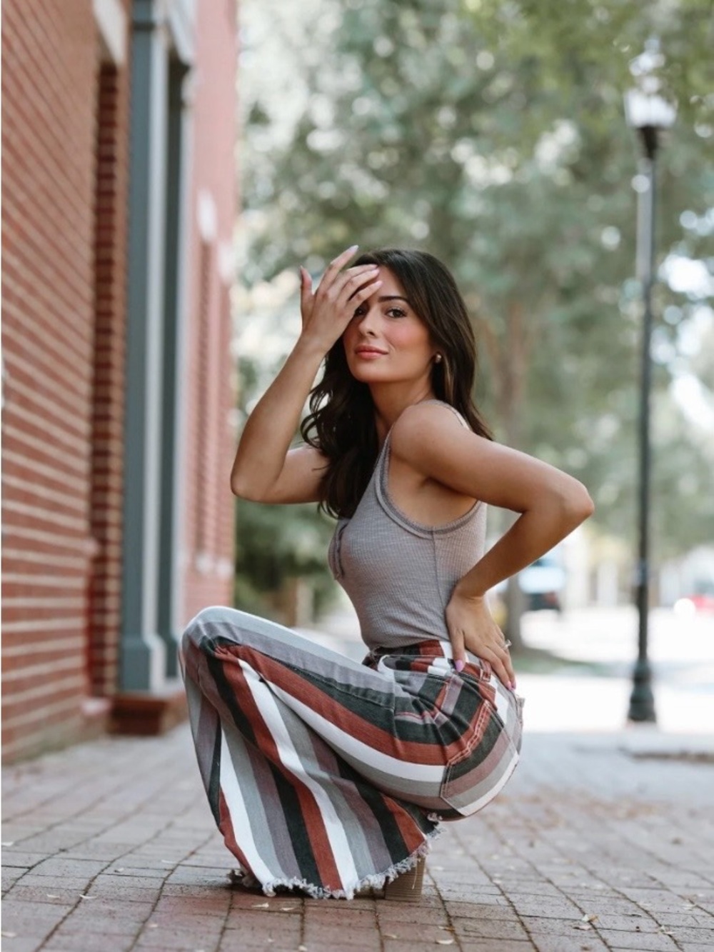 Saints & Hearts Super Flared Striped Pants - Picture 2 of 10